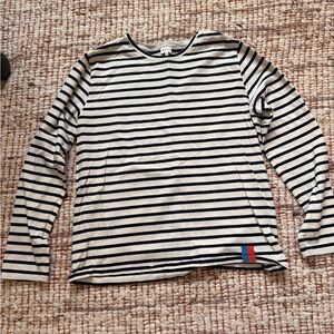 KULE Striped Long Sleeve Top - Black & White Size S